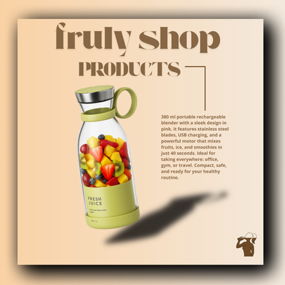 Blender Smoothie Juicer, Portable Blender Mini Jug Blenders, Multifunctional Personal Blender with USB Rechargeable