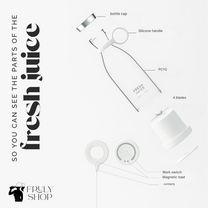 Blender Smoothie Juicer, Portable Blender Mini Jug Blenders, Multifunctional Personal Blender with USB Rechargeable